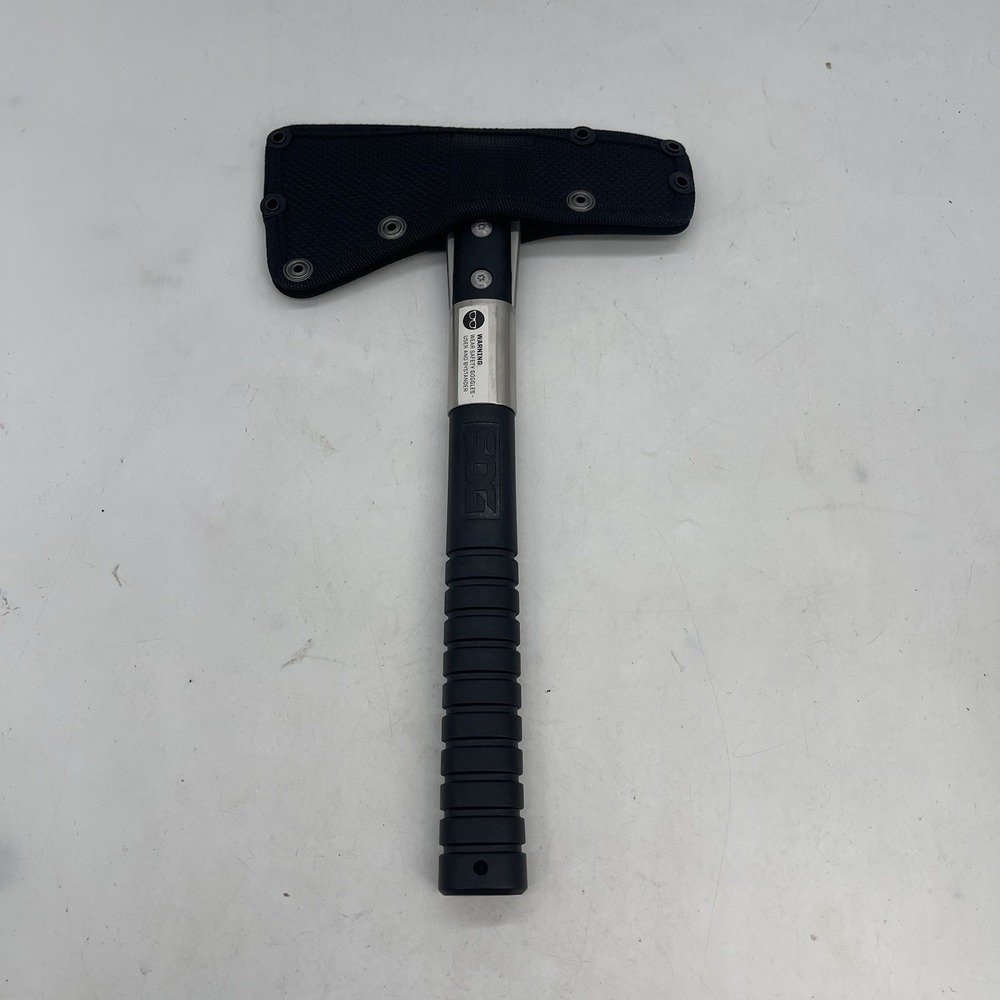 SOG FastHawk Axe 420 Stainless Straight Plain Edge Blade with Cover Sheath